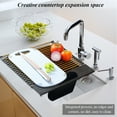 thumbnail image 2 of ReaNea Gold Roll Up Dish Drying Rack Over The Sink, Kitchen Rolling Dish Drainer, Foldable Sink Rack Mat for Kitchen Sink Counter, 2 of 9