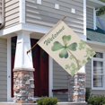 thumbnail image 2 of St. Patrick's Day Yard Flags Irish Outdoor Flag Shamrock Clovers Welcome Lucky Green Yard Flags 28''×40'' Linen Vertical Double Sided House Flag for Home,Garden Decor, 2 of 6