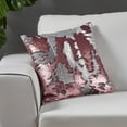 thumbnail image 3 of Noble House Amaro 18" Glam Square Reversible Sequin Pillow Cover, Pink and Silver, 3 of 8