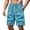 hgg371-Sky Blue, variant on Men's Hawaiian Print Shorts Tropical Pattern Drawstring Elastic Waist Side Pockets Beach Summer Bottoms