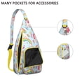 thumbnail image 4 of Cute Mythical Horse Sling Backpack - Unicorn Rainbow Print Shoulder Bag (Easy Access Pockets, Comfortable & Waterproof), 4 of 4