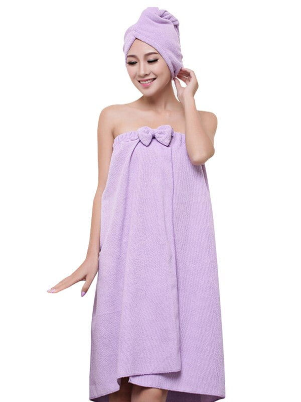 Jchiup Women Microfiber Towel Hair Wraps Fast Dry Head Cap Drying Bath