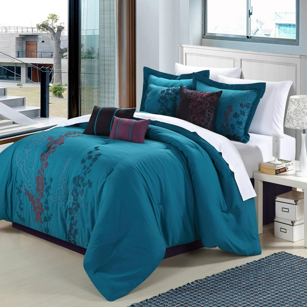 Gazebo Blue Comforter Bed In A Bag Set 12 piece - Walmart.com - Walmart.com