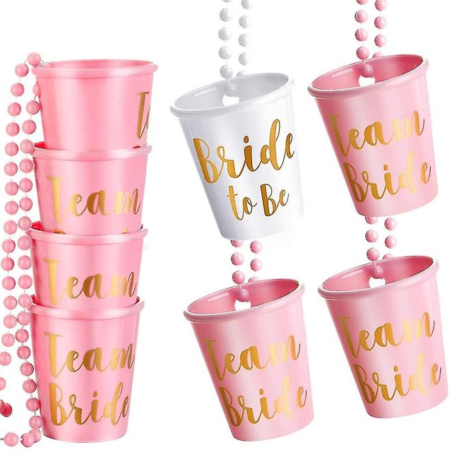 Collar de 20 vasos de chupito para despedida de soltera, suministros para la novia del equipo