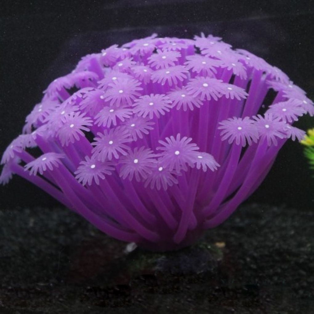 TureClos Artificial Sea Anemone Imitated Coral Ornaments 15*10cm For Fish Tank Aquarium