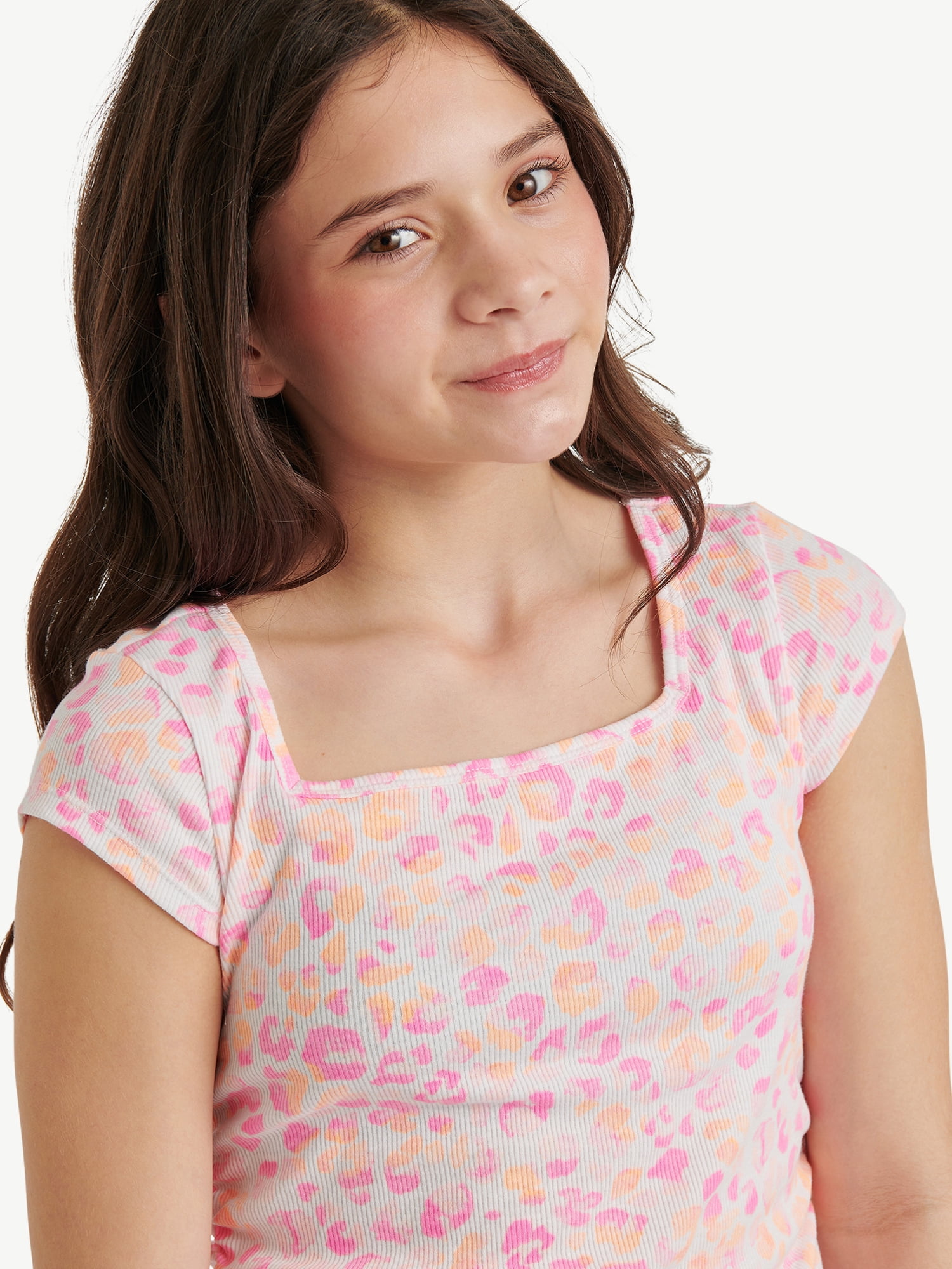 Justice Girls Short Sleeve Active Top, Sizes XS - XLP