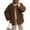 Brown, variant on Women's Cozy Winter Jacket Casual Long Sleeve Buttoned Coat Womens Fall Jacket Women's Winter Coats plus Size Maternity Coats for Women Winter plus Size Womens Heavy Winter Coat Women's Winter Tops