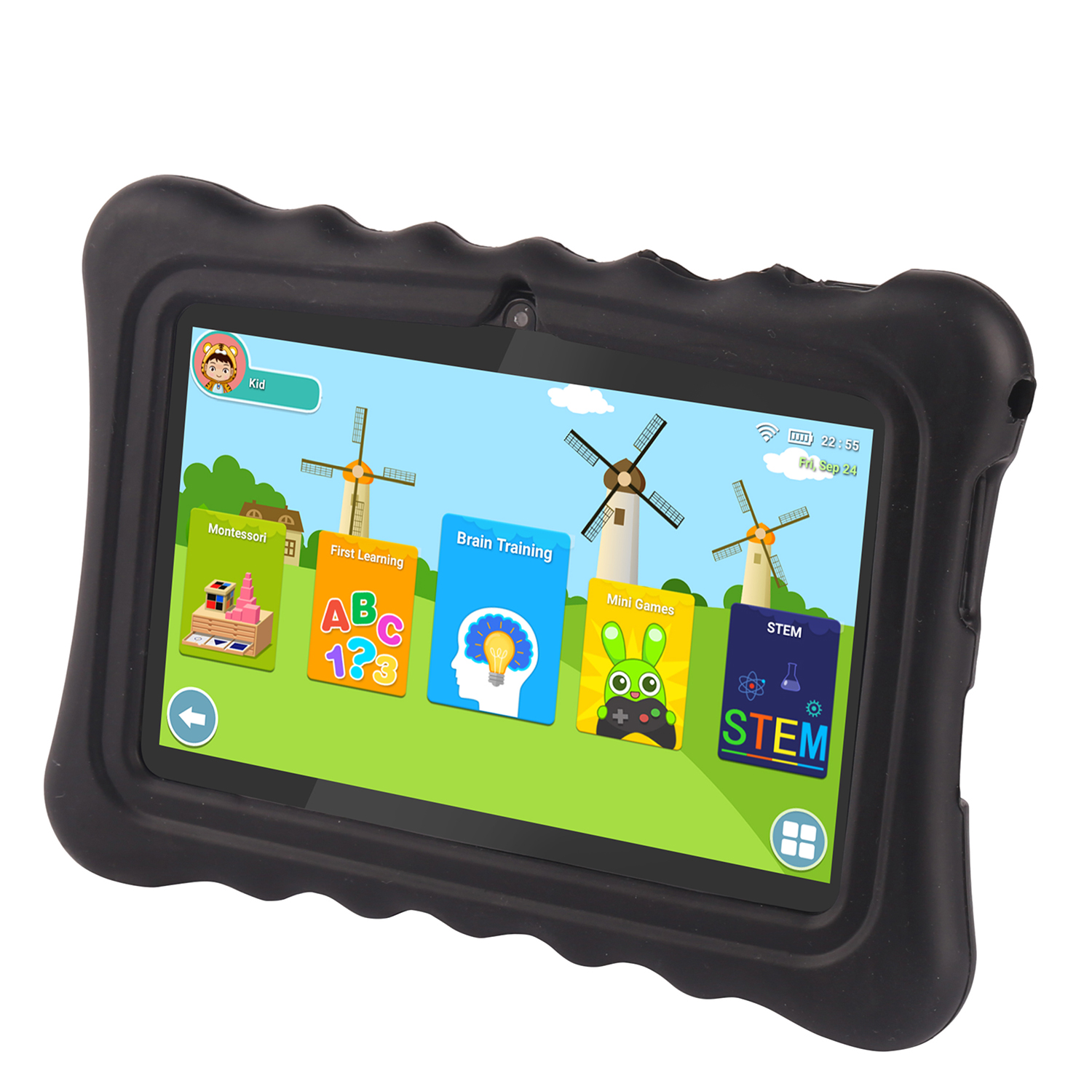 7 Inch Kids Case Child Friendly Kiddie Tablet Cover For Zonko 7inch Kids Tablet Green Color Walmart Com