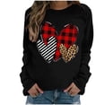 thumbnail image 2 of Styesk Chandails à Manches Longues pour Femmes, Imprimé de Cœur, Hauts de Sortie, T-Shirts Confortables et Doux à Col Rond, Chandail à Enfiler, Mode, Ample, Léger, Chandail en Molleton, Graphique de la Saint-Valentin, Hauts Décontractés, 2 of 3