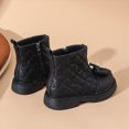 thumbnail image 4 of KPOPLK Kids Printed Leather Boots Bright Warm Winter Booties Colorful Pattern Ankle Boots for Girls Flexible Sole(2.5,Black), 4 of 9