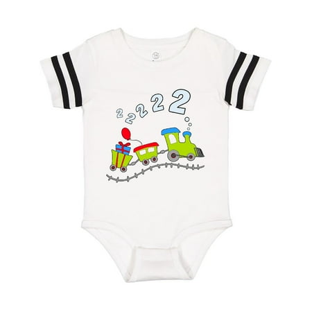 

Inktastic Second Birthday Party Train Gift Baby Boy or Baby Girl Bodysuit