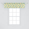 thumbnail image 2 of Ambesonne Leaves Valance Pack of 2, Banana Petal Seasonal Doodle, 54"X12", Mint Green Peach, 2 of 2