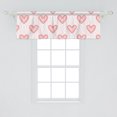 thumbnail image 2 of Ambesonne Pearls Window Valance, Dotted Heart Pattern, 54" X 18", Blush Cream Red, 2 of 3