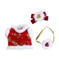 thumbnail image 3 of Ropa de muñeca de felpa para muñeca de 15cm-17cm, traje de Festival de Primavera, accesorios para fotos, disfraz, traje de muñeca de dibujos animados, 3 of 8
