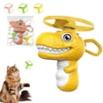 thumbnail image 1 of Rechargeable Cat Flying Disc Launcher Toy, Interactive Dinosaur Gyro with 6 Soft Discs, Automatic Hunting Play for Indoor Outdoor Yard Kitten Dog Training, 1 of 8