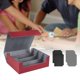 thumbnail image 1 of Caja de almacenamiento de tarjetas coleccionables, capacidad de 1800 tarjetas, caja de almacenamiento de tarjetas accesoria duradera Tarjetero gris rojo, 1 of 8