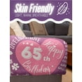 thumbnail image 5 of 65th Birthday Gifts Throws, Happy 65th Birthday Themed Bed Flannel Plush Blankets, Thank You Presents for Mom, Grandma, Godmother, Friends, Aunt(50*60), 5 of 6