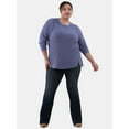 thumbnail image 2 of Terra & Sky Women’s Plus Thermal Tunic Top, Sizes 0X-4X, 2 of 5