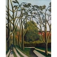thumbnail image 2 of Rousseau, Henri 12x14 Black Ornate Wood Framed with Double Matting Museum Art Print Titled - The Banks of the Bievre near Bicetre  1909, 2 of 4