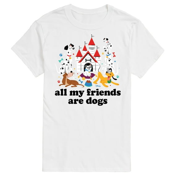 Disney Classics - Cats & Dogs - All My Friends Are Dogs - Men's Short Sleeve Graphic T-Shirt