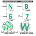 thumbnail image 3 of Parches con letras y números bordados termoadhesivos de TACVEL, 72 unidades, 3 of 7