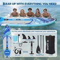 thumbnail image 4 of PVC 323  Blue Paddle Board with Backpack, Paddle, and Pump with Logo - Stand Up Paddle, 4 of 7