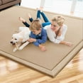 thumbnail image 1 of Microdry Memory Foam Luxury Area Rug, 6x8 feet, Linen, 1 of 8