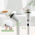 thumbnail image 4 of Electric Spin Scrubber, Cordless Shower Scrubber with 6 Brush Heads - 2H Dual Speed, Waterproof Extension Handle for Bathroom Tile Car Cleaning, 4 of 9