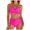 a53-Hot Pink, variant on Womens Floral Printed Cheeky Bikini Sets High Cut Swimsuit Sexy Triangle String Tie Cute Bathing Suits(L,Hot Pink)