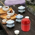 thumbnail image 3 of FOMIYES Stylish Red Metal Tea Storage Canister with Sealing Lid for Loose Tea and Coffee, 3 of 6