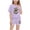 Purple, variant on BXSRUTA Boys and Girls 2 Piece Outfit Sets Soft Breathable Summer Casual Round Neck Short Sleeve T-Shirt with Elastic Waist Shorts