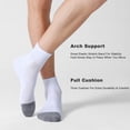 thumbnail image 4 of Paquete de 6 calcetines de tobillo para hombre con amortiguación, calcetines deportivos para correr, calcetines deportivos de corte bajo para hombre, calcetines antideslizantes invisibles, 4 of 5