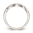 thumbnail image 2 of 14k White Gold Ring Wedding Band Diamond 0.126 ct Criss-Cross 1/8 carat Complete, 2 of 7