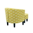 thumbnail image 5 of Oadeer Home 25.5" Modern Fabric Accent Chair with Ottoman Set in Yellow, 5 of 8