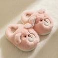 thumbnail image 3 of Fozruso Girls Slippers Winter Warm Fuzzy Shoes Indoor Cute Bear Design Comfortable Kids Home Footwear For Toddlers And Kids,Warm Slippers Sizes 12 Little Kid(5.5-6 Years), 3 of 6