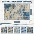 thumbnail image 2 of KIRFEIHT Modern Abstract 9x12 Area Rug Large Carpet for Living Room Non Slip Rug for Bedroom Faux Wool Kids Pets Friendly Playroom Rug Blue Grey, 2 of 6