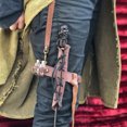 thumbnail image 3 of Espada Medieval Rana Cuero Artificial Punk Cutlass Holder Cinturón Colgador Disfraz De Cosplay Guardurnaity OD014097-00, 3 of 4