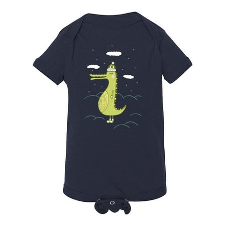 

Sleepy Crocodile On The Clouds Bodysuit Infant -Image by Shutterstock 18 Months