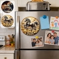 thumbnail image 1 of Imanes De Refrigerador De Pvc 1 imán redondo con diseño de caballo para refrigerador, decoración creativa para cocina, arte magnético divertido. JASKFLY, 1 of 8