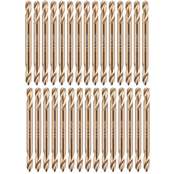 30Pcs 1/8In Cobalt Drill Bits Double End Drill Bits for Hardened Steel Cast Iron Wood Plastic Stainless Steel Drill Bit