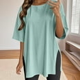 thumbnail image 2 of Taqqpue Womens Summer Oversized T Shirts Casual Short Sleeve Loose Maternity Tops Crewneck Tunic Plus Gym Workout Top, 2 of 7
