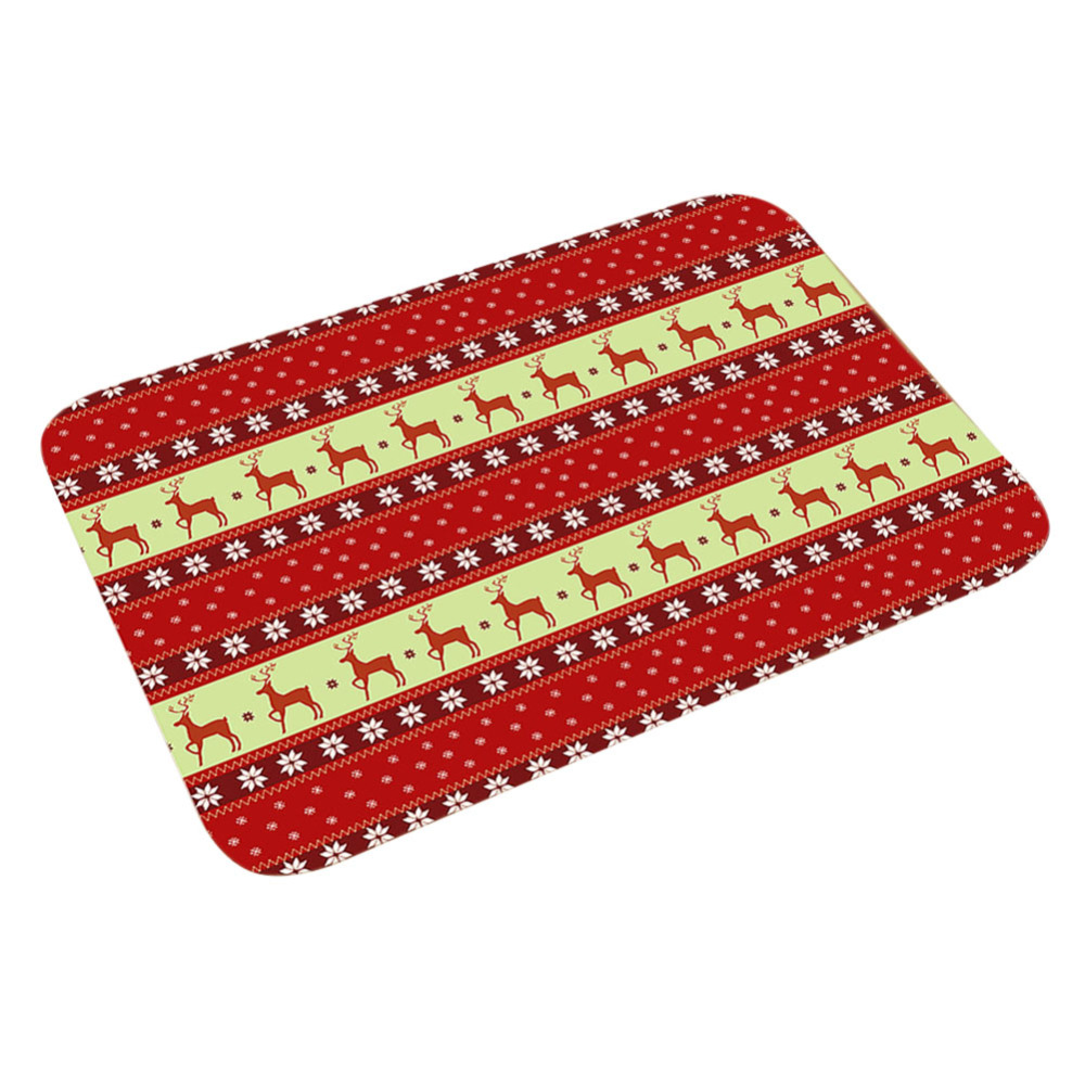Christmas Door Mat Santa Claus Outdoor Indoor Rugs Floor Carpet Xmas