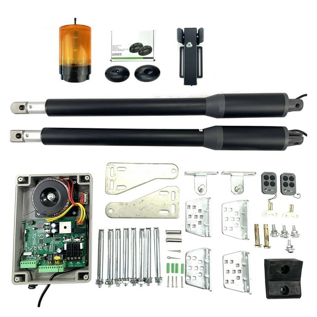 Swing Gate Actuator Door Opener Gate Opener Home Gate 150DC. Signal Lamp, Photocells Included Remote Control For Gate ,Easy to Install