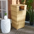 thumbnail image 2 of SAFAVIEH Mazeli Outdoor Patio Trash Bin, Natural, 2 of 12