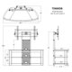 thumbnail image 5 of Soporte de TV TransDeco con soporte para 35-80 pulgadas en roble oscuro/negro, 5 of 6