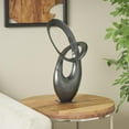 thumbnail image 2 of 9" x 17" Dark Gray Aluminum Metal Abstract Sculpture, by DecMode, 2 of 9