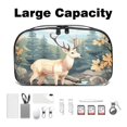 thumbnail image 3 of Deer Waterproof Oxford Cloth Storage Pouch Cable Organizer Cord Organizer Travel Small Bag 5.9x9.44x3.14 in, 3 of 6