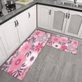 thumbnail image 3 of Kitchen Rugs and Mats Non Skid Washable Spring Flowers Leaf Kitchen Mat and Rug Set,Floor Cushion Absorbent Rug,Rubber Backed Area Rugs for Kitchen Laundry, 3 of 7