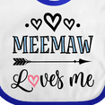 thumbnail image 4 of Inktastic My Meemaw Loves Me Girls Girls Baby Bib, 4 of 4