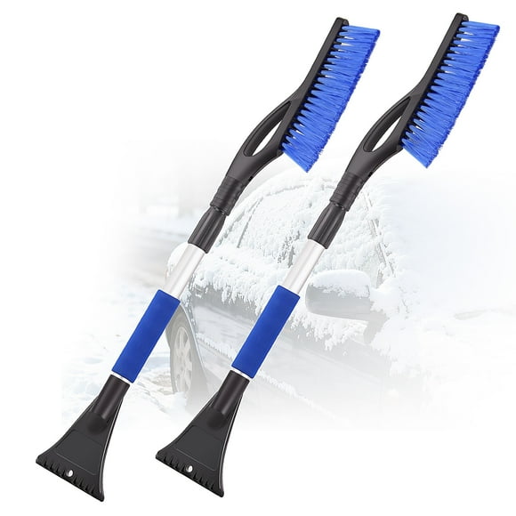 Farest 37" Snow Rush y Ice Scrapers para Parabrisas de Auto, Snow Rush Extensible para Automóvil, Raspador de Hielo para Automóvil - Paquete de 2